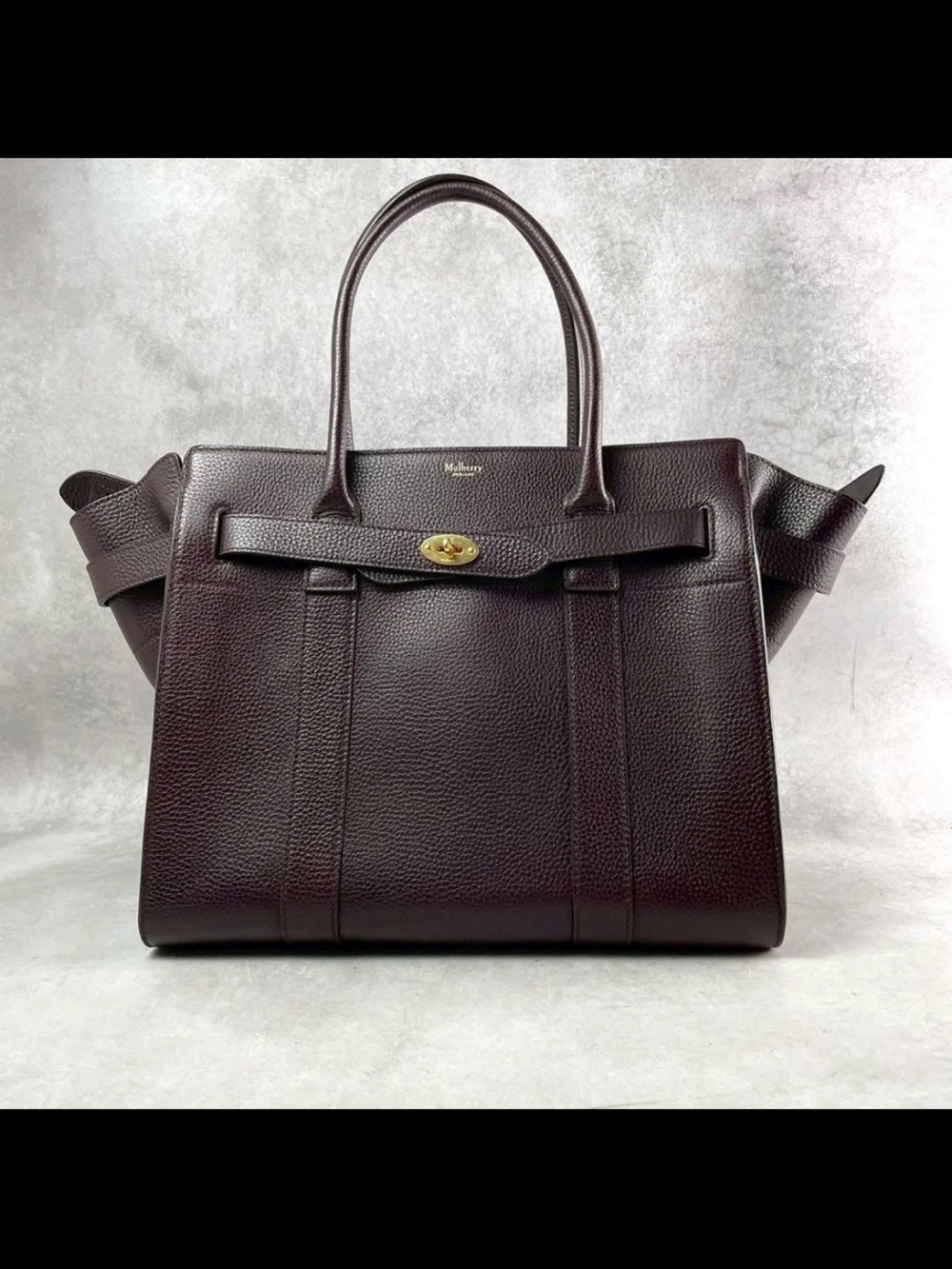 Mulberry Dark Chocolate Brown Leather Tote with Gold Hardware - Picture 2 of 12